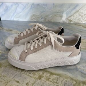 Tory Burch ladybug sneakers, white beige black